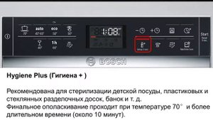 Программы и функции посудомоечных машин