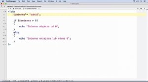 Kurs PHP - lekcja 12 - Instrukcja warunkowa - if, elseif, else