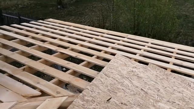 СТРОИТЕЛЬСТВО НАВЕСА, МЯГКАЯ ЧЕРЕПИЦА, 3СЕРИЯ, ПРОДОЛЖЕНИЕ