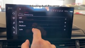 Changing the Pre Sense settings on an Audi