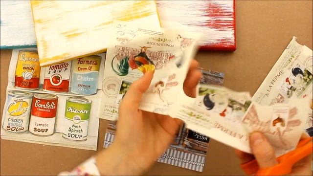 Decoupage canvas - diy wall art canvas - decoupage tutorial - Decoupage for beginners смотреть онлайн