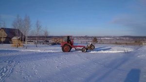 Снегоуборщик для T-16//Первые испытания