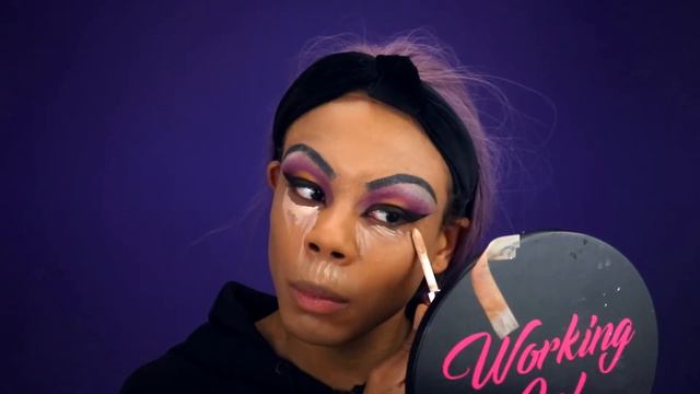 Purple Drag Queen Makeup | Faith intervention смотреть онлайн