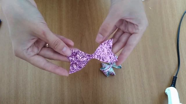 Оригинальный бантик по шаблону трезубец/ Trident patterned bow DIY/ Arco trident estampado