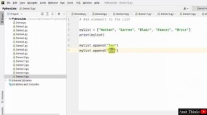 Add elements to an already created List in Python | append() method | Amit Thinks