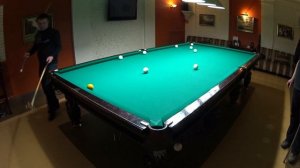 Резка чужого шара при помощи машинки в русском бильярде