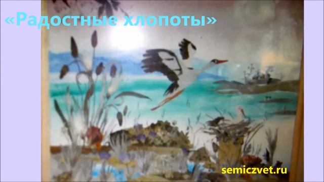 ???Птицы из цветов. Картины в технике Ошибана