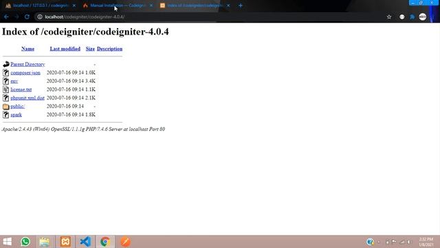 CodeIgniter 4 - Part-1: How to install codeigniter and setup the file and run the application
