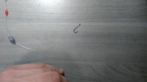 Снасть для поплавочной удочки со скользящим поплавком