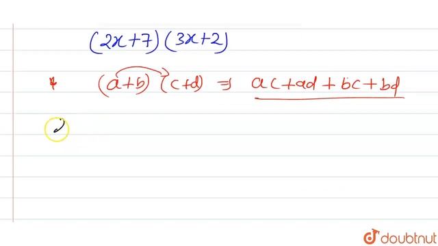 निम्न पदों का आपस में गुणनफल ज्ञात कीजिए। (2x+7) (3x+2) | 8 | बीजीय व्यंजकों का गुणा एवं भाग | ... смотреть онлайн