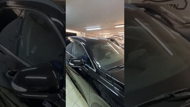 Новый Hyundai Santa Fe - забронировали полиуретановой пленкой капот, фары, под ручками, крышу смотреть онлайн