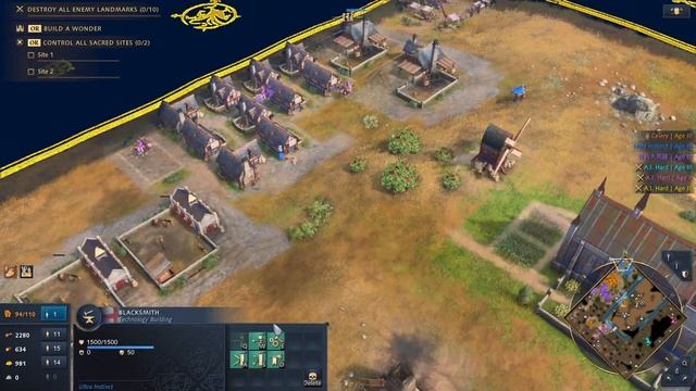 Age of Empires IV Gameplay – Multiplayer - 3v3 Co-op Hard AI смотреть онлайн