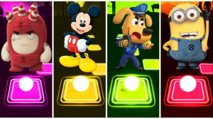 Oddbods Fuse ? Mickey Mouse ? Sheriff Labrador ? Minions Bob. ? Кто победил? Tiles Hop EDM Rush