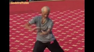 90-летний мастер кунгфу показывает класс