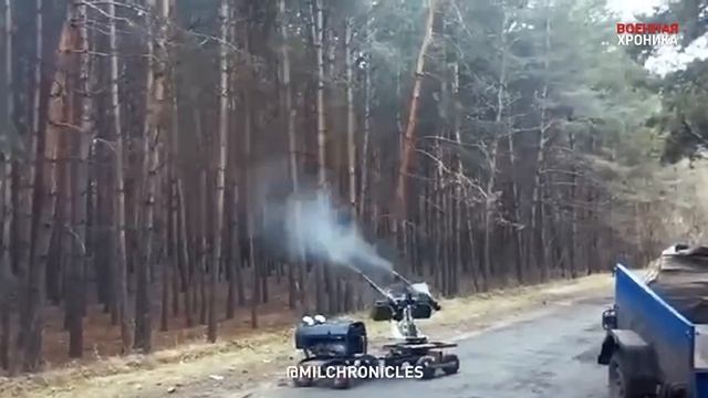 Боевая смекалка наших бойцов. Роботы-пулемёты на Купянском направлении. смотреть онлайн