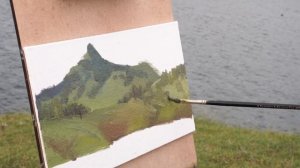 LANDSCAPE PAINTING - plein air loose brush painting |oil painting |mountain