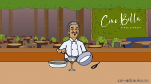 Анимационный персонажный ролик - презентация ресторана Ciao bella: Десерты - Мультипликация на заказ