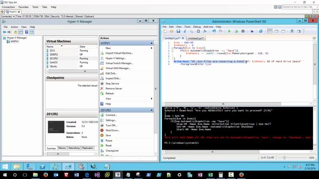 Hyper-V VM BIN file and AutomaticStopAction смотреть онлайн