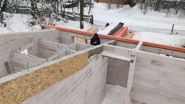 Монтаж мауэрлата на армопояс смотреть онлайн