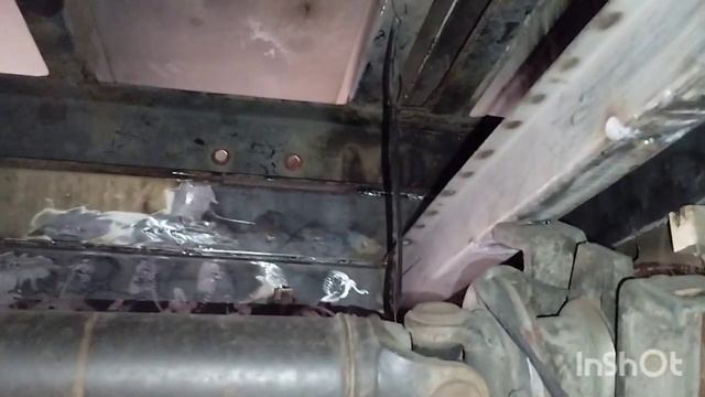 Ремонт рамы Спринтера между кабиной и будкой.