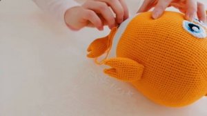 Золотая Рыбка Крючком из турецкого мультфильма "Sevimli Dostlar" / Процесс сшивания