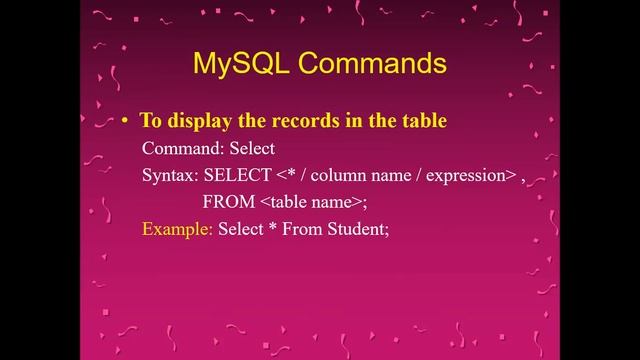 MySQL Commands-Part1 | Class 11 | Class 12 | Informatics Practices | Computer Science | CBSE | NCER