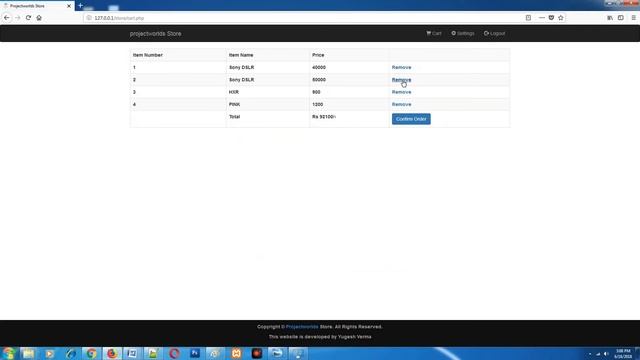 Online Shopping Project in PHP