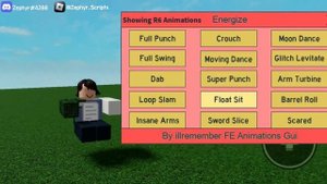 Roblox FE Script Showcase - Energize Animations GUI (R6 & R15)