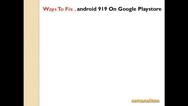 How To Fix Android Error 919 On Google Playstore смотреть онлайн