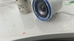 собрал самодельную колонку из банки от мороженого и навалил басса#bass #самоделки