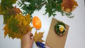 Осенние поделки своими руками. Поделки из природного материала. Осенняя композиция в детский сад.