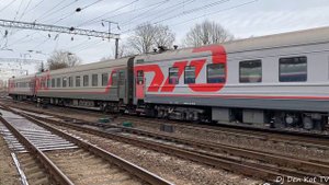 ТЭП70-0347 С поездом Москва - Калининград в Вильнюсе