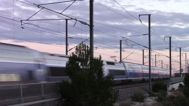 Красивое видео поездов в Европе Франция. Поезда скоростные пассажирские. Железная дорога смотреть онлайн