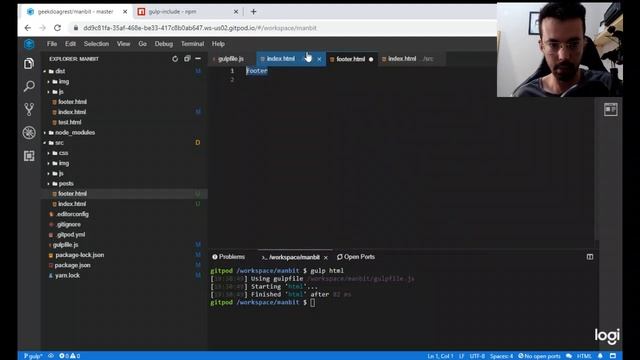 Gulp: 9 - Include e Require de arquivos (gulp-include) смотреть онлайн