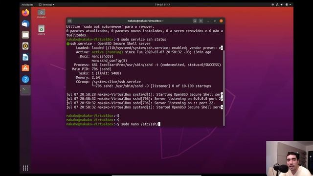 UBUNTU 20.04 - INSTALAR E ATIVAR SSH - ACESSO LINUX REMOTO [Tutorial] смотреть онлайн