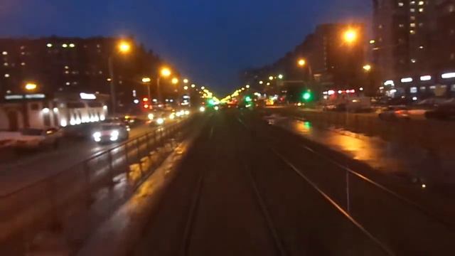 Трамвай Санкт-Петербурга 9-260: ЛМ-99АВ б.0547 по №58 (28.03.19) смотреть онлайн