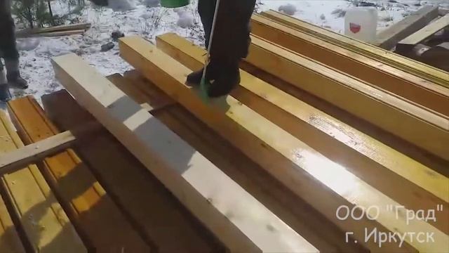Обработка профилированного бруса огнебиозащитой, Большая Речка смотреть онлайн
