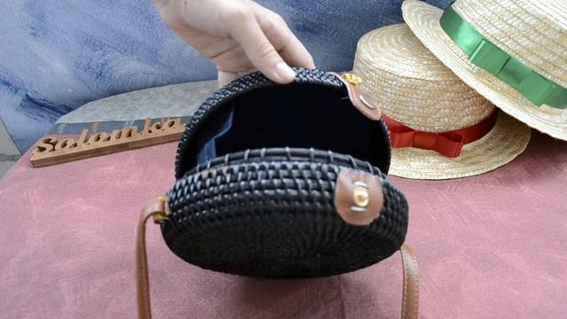 Черная сумка из натурального ротанга - Обзор смотреть онлайн