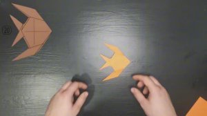 Оригами рыбка (Рыбка из бумаги)