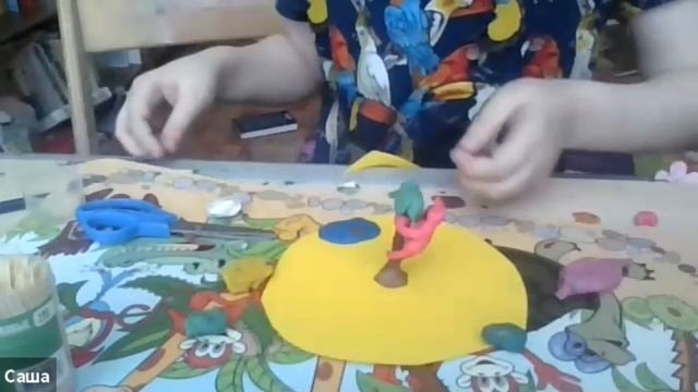 Лепим обезьянку на пальме ▶ Лепка из пластилина - для детей от 5 лет