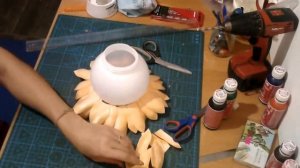 Бесплатный МК гербера из изолона, фоамирана  Как сделать светильник большие цветы