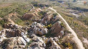 Золотое ущелье с воздуха, новая достопримечательность в Невьянске, каньон после добычи золота