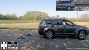 SLIP TEST - Honda CR-V AWD vs Mitsubishi Outlander AWC + test on ice - @4x4.tests.on.rollers