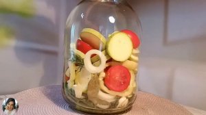 Огород в банке на зиму/Без уксуса. Овощное ассорти. Сухая стерилизация.