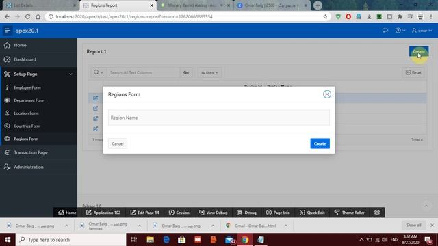 Oracle APEX 20.1 | Create Setup Page | Form [REGIONS] смотреть онлайн