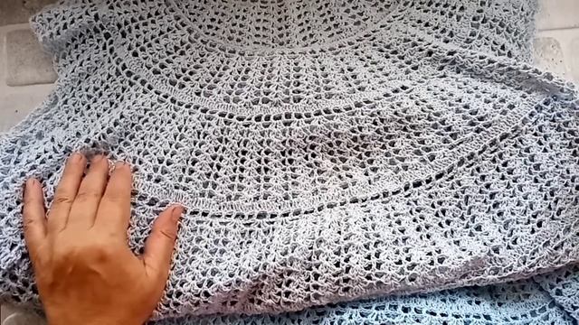 Что вяжу. Платье на круглой кокетке из хлопка. Нежность.Размер 56. смотреть онлайн