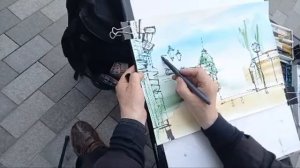 Городская зарисовка 19.05.2022 (2) Акварель UrbanSketch