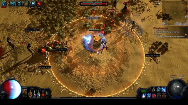 Path of Exile SSF Merc Hierophant Shock Nova T5 Map Dunes смотреть онлайн