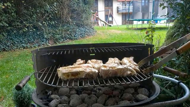 Свиные ребрышки, свиная грудинка в чесночном маринаде на гриле или мангале смотреть онлайн