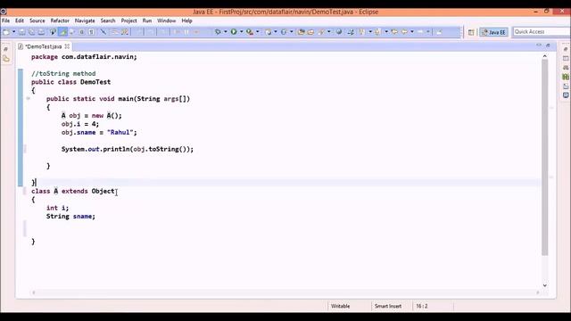 Java toString Method смотреть онлайн